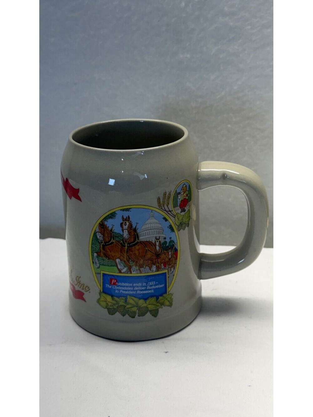 Vintage 1988 Anheuser-Busch Beer Stein August A. Busch Sr. Gerz W. Germany E-3
